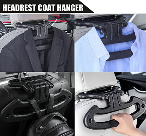 PME Pivoful Mobile Enhancement 3 in 1 Car Coat Hanger Headrest Coat Hanger Coat - Black