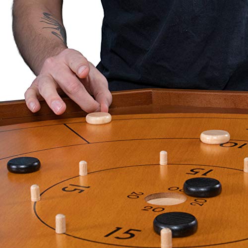"Crokinole & Checkers Board Game" - Image 5