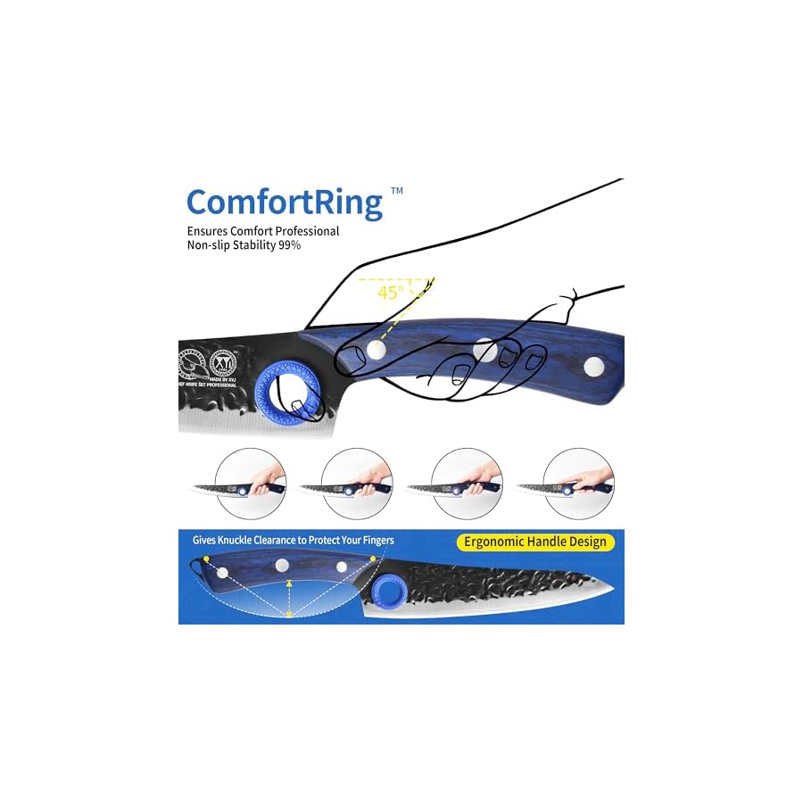 XYJ-Professional-Kitchen-Knife-Set-with-High-Carbon-Steel-Forged-Blades-Chefs-Knife-Cleaver-Carving-Knife-Nakiri-Full-Tang-Design-Includes-Carrying-Bag-Poultry-Scissors-16 XYJ Professional Kitchen Knife Set with High-Carbon Steel forged Blades, Chef's Knife, Cleaver, Carving Knife, Nakiri, Full Tang Design, Includes Carrying Bag & Poultry Scissors (16)