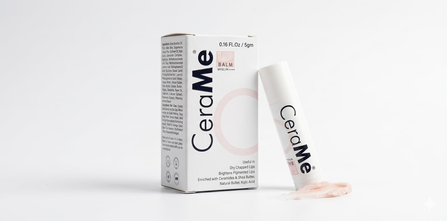 CeraMe Lip Balm SPF50 PA++++, with Ceramides & Shea Butter, Kojic Acid, for Dry Chapped Lips, Brightens Pigmented Lips, 5gm-image-25