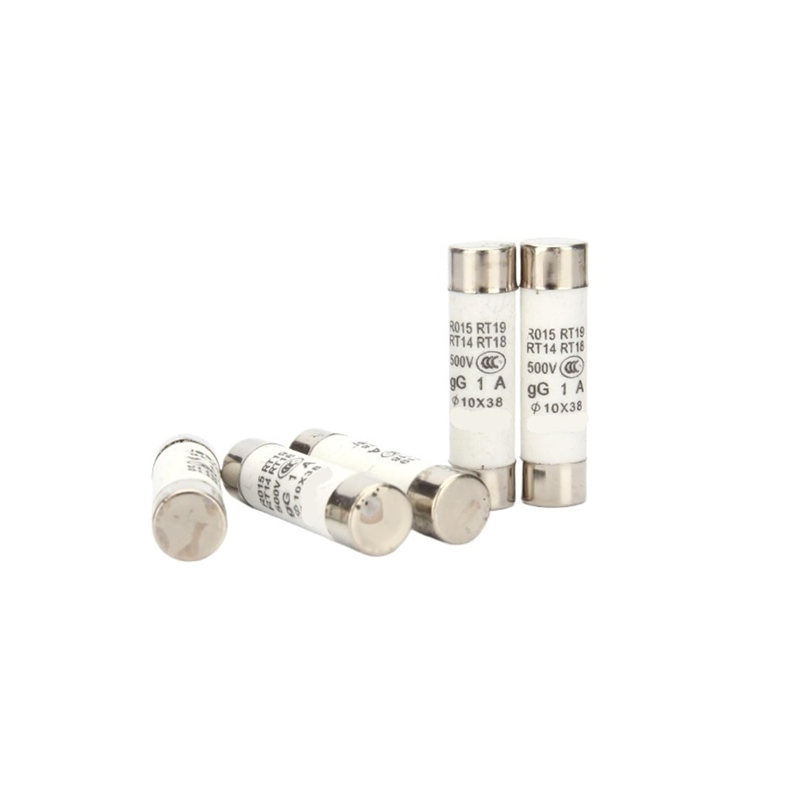 Fusibile del tubo ceramico, Fusibili Ceramici Ad Interruzione Rapida Confezione Da 10 Pz 10x38mm 500V 1A-32A Assortimento RO15 RT19 RT14 RT18(3a)