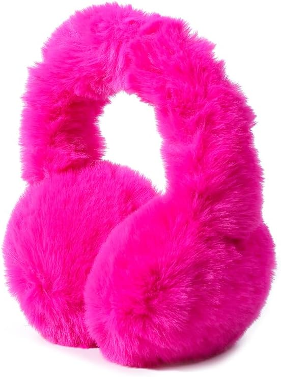 ZOSCGJMY Faux Fur Ear Muffs for Women Girls Winter Cute Warm Furry Fluffy Earmuffs Ear Covers Outdoor