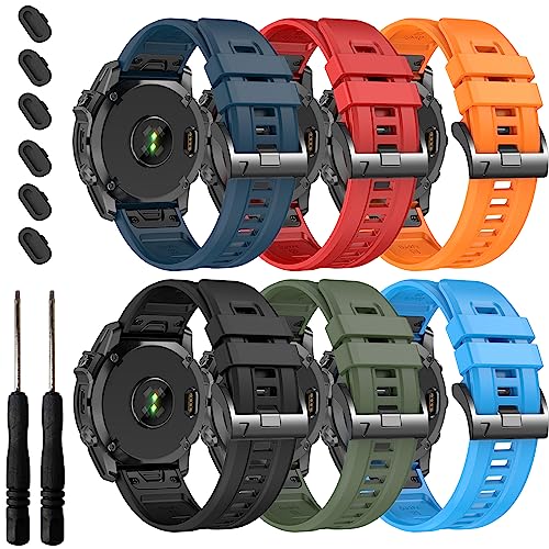 EZMVZKU 26mm Watch Straps Compatible with Garmin Fenix 8 AMOLED 51mm/7X Pro/7X/6X Pro/6X/5X Plus/5X