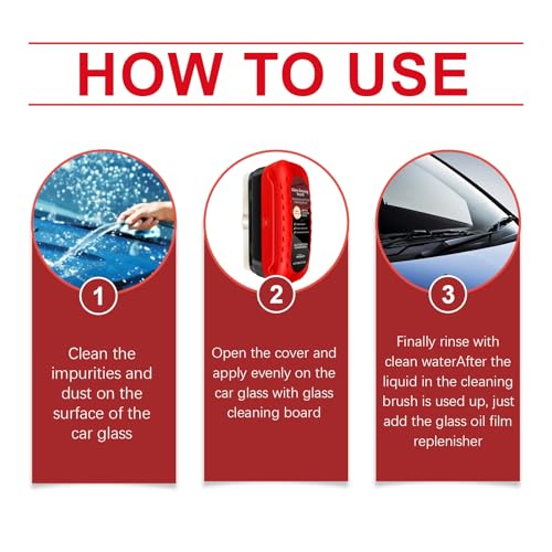 Jetdryshop Glass Cleaner, Glass Cleaner Board, 120 ML Glass Cleaning Board for Windshield, Windshield Cleaner, Glass Cleaning Board, Car Scratch Remover (2pcs)