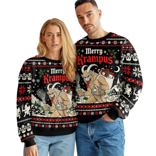 Image of 99TIMORO Funny Ugly Christmas Sweater for Men and Women, Holiday Pullover 2025, Novelty Crewneck Sweatshirt, Festive Gift