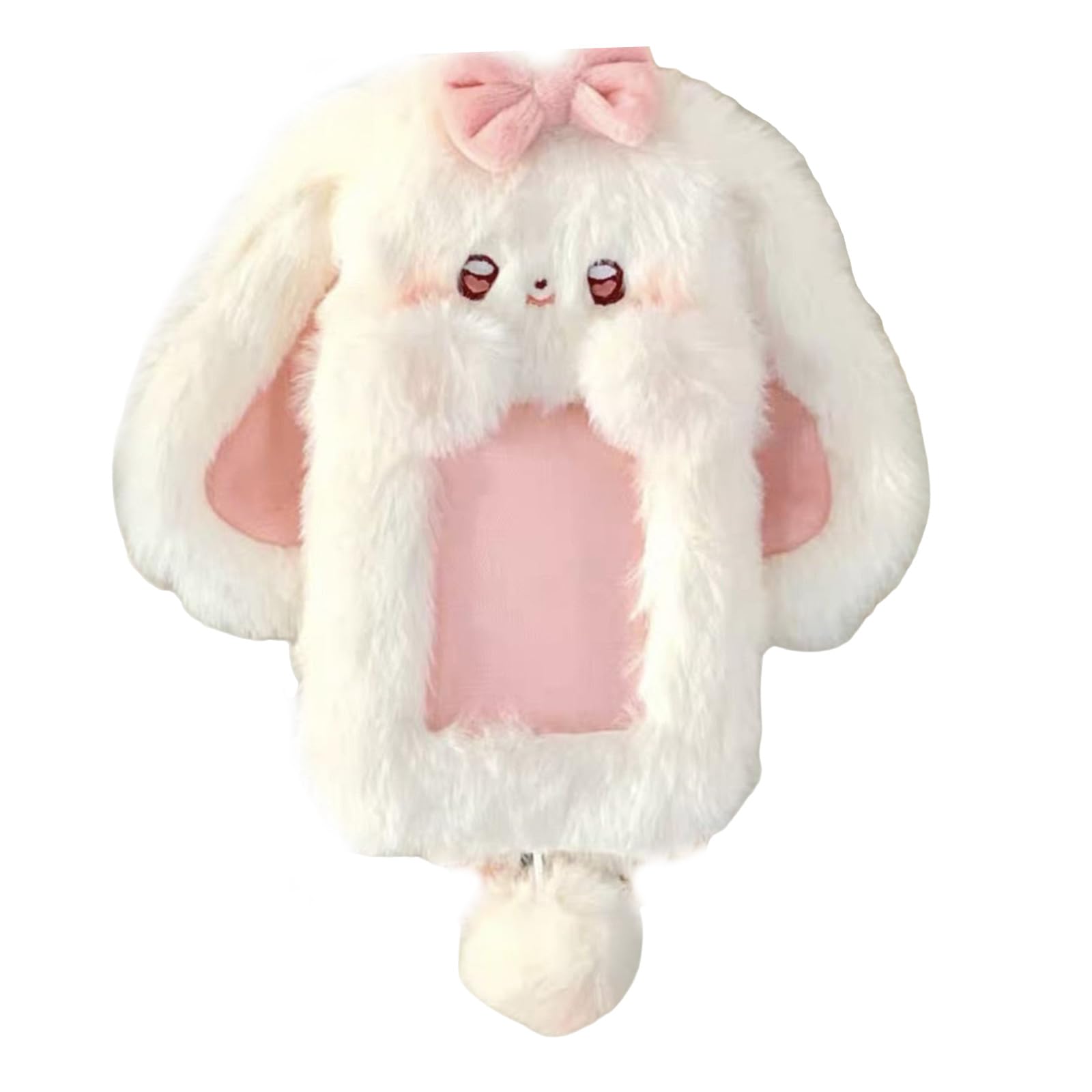 Plush Photocard Holder Cartoon Animal Card Holder Protective Case Lovely Rabbits Photo Sleeves Protector for Girl