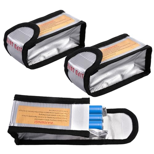 Lot de 3 Sacs de Sécurité Pour Batterie Lipo, Sac de Batterie Ignifuge, Sacs de Rangement Anti-Explosion, pour Batterie Lipo,Protection Contre Le Feu et Les...