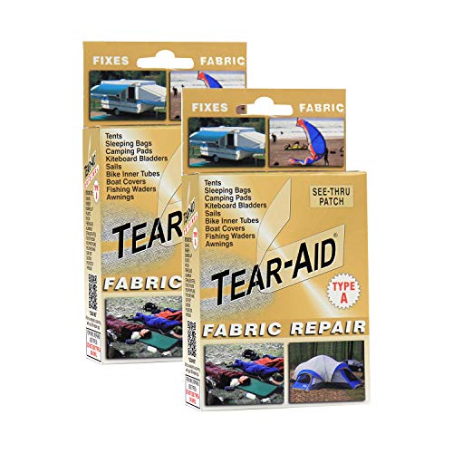 TEAR-AID Fabric Repair Kit, Type A Clear Patch for...