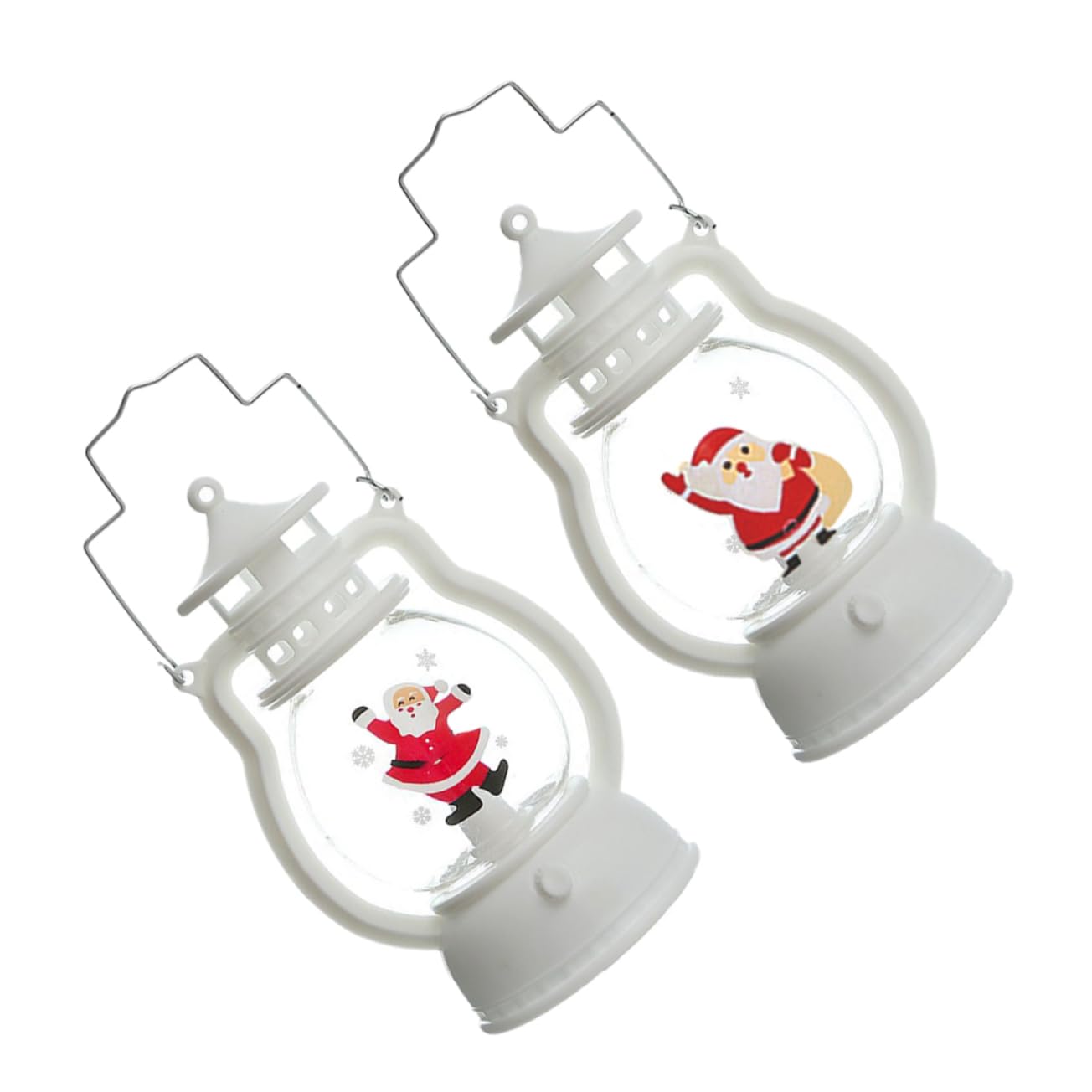 OFFSCH 2pcs Xmas Lantern Led Light Decoration Christmas Light Ornament Charming Hanging Lantern for Home Party and Festive Decor Holiday