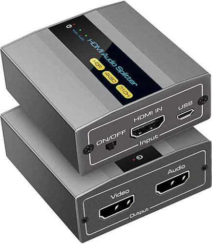 4K 60Hz HDMI  2o͓ I[fBI ϊ 7.1CH HDR HDCP2.2Ή HDMI to Video+ Audio ͑ PS5 PS4 Pro Slim HD J Blu-Ray DVD R[_[ o͑