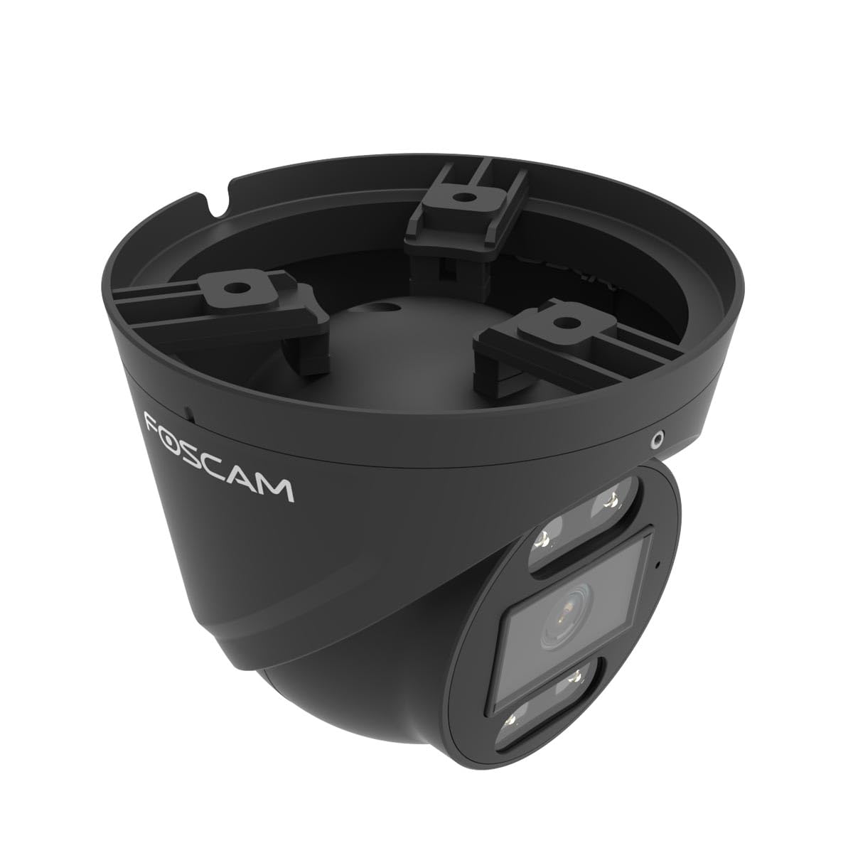 8 MP PoE Outdoor IP-Dome-Kamera mit Lichtspots und Sirene - Foscam T8EP Schwarz