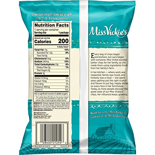 Miss Vickie's Flavored Potato Chips, Salt & Vinegar, 28 Count #TOP1