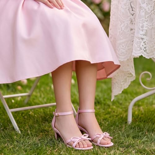Image of Furdeour Heels for Girls Dress Shoes Bow Sansals Flower Girl Big Kids Teen