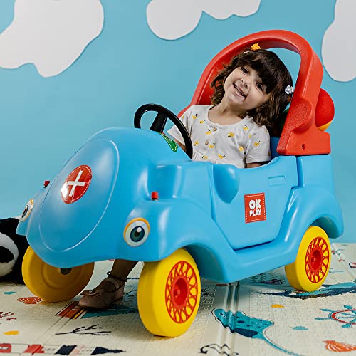 Image of OK Play Coupe Car, Plastic Material, Toys for Kid, Small Car for Toddlers, 1 to 2 Years (Sky Blue)