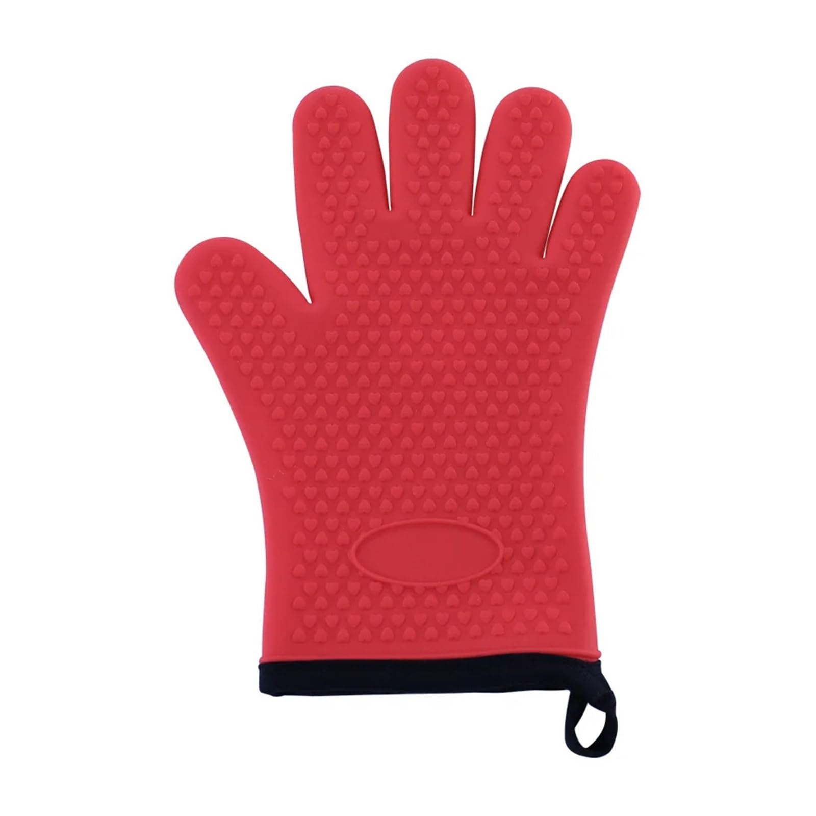 Weokdfha Red Oven Gloves Silicone Glove Kitchen Grilling Gloves Oven Mitt Heat Resistant Non-Slip Cooking Bbq Grill Baking(Red)