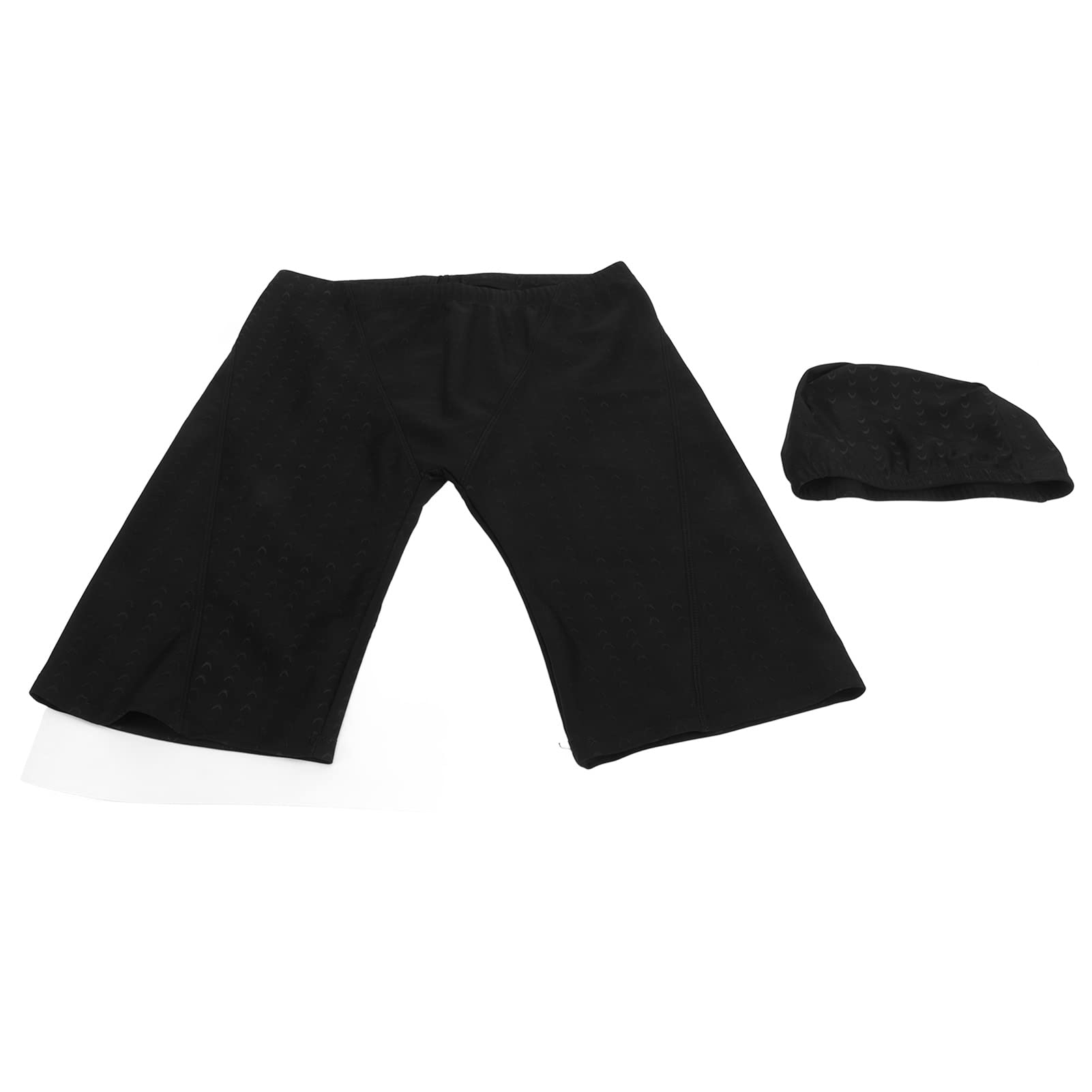 Swimming Cap, Sweat Absorption Double Layer Fabric Black Swim Shorts Good Elasticity Breathable Waterproof Coating Non Slip Texture for Water Sports (XXXL)-image-43