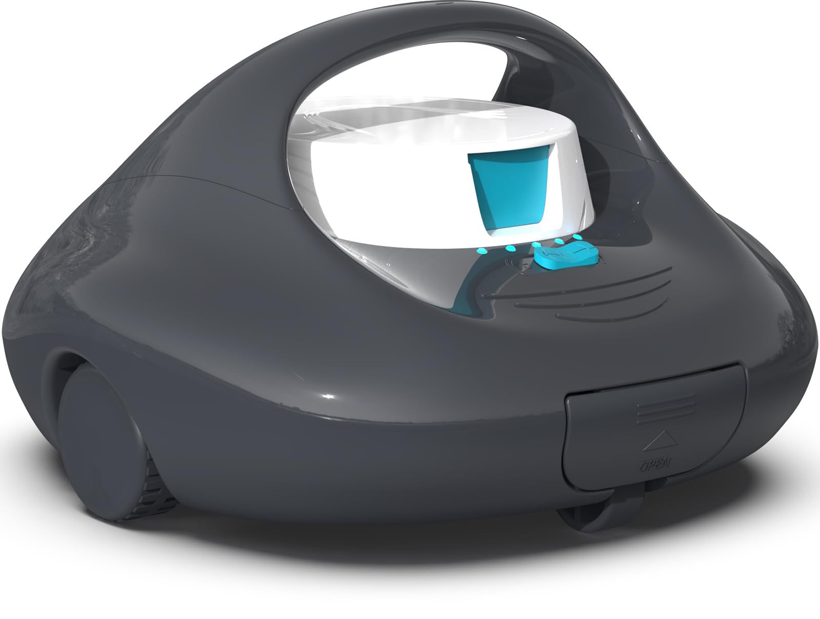 Robot Piscine,Aspirateur Piscine sans Fil,130 Min d'Autonomie | Nettoyeur de Piscine Compact,Stationnement Automatique,pour Piscines Hors Sol Jusqu'à 80 m²,Noir intense