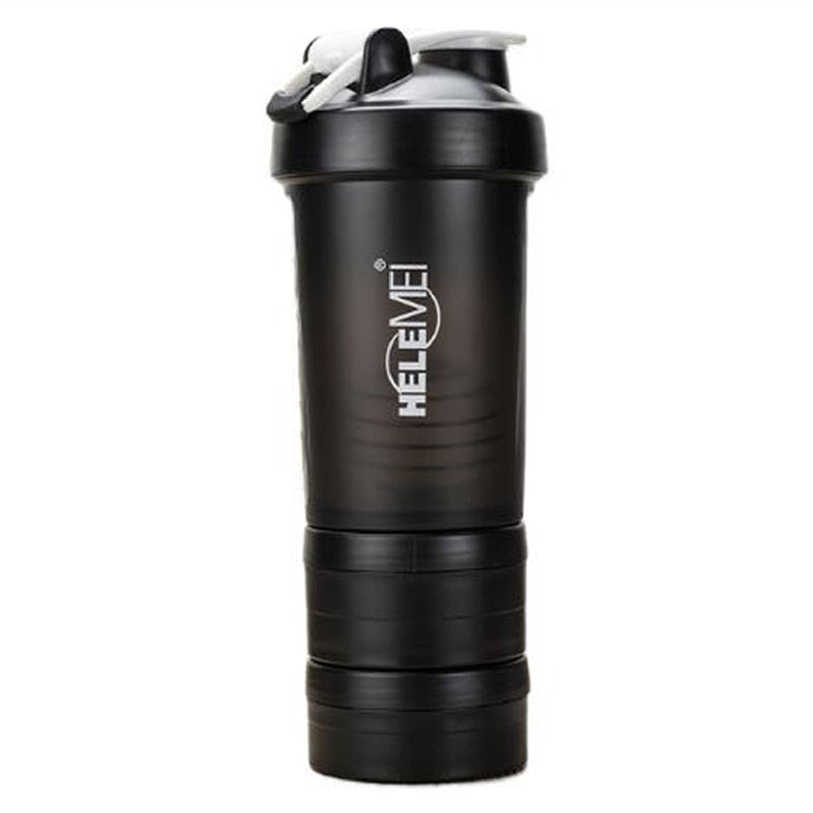 Twey Protein Polvo Shaker Botellas Spring Shaker Cup Gym Three Capas Shaker Protein Milk Shaker Deporte Botellas de Agua