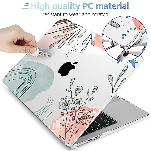 Image of MEEgoodo for M5 /M4 /M3 /M2 MacBook Air 15 inch Case 2026 2025 2024 2023, Case Fit Model (A3448 /A3241 /A3114 /A2941) for MacBook Air 15.3 inch, Watercolor Floral 3