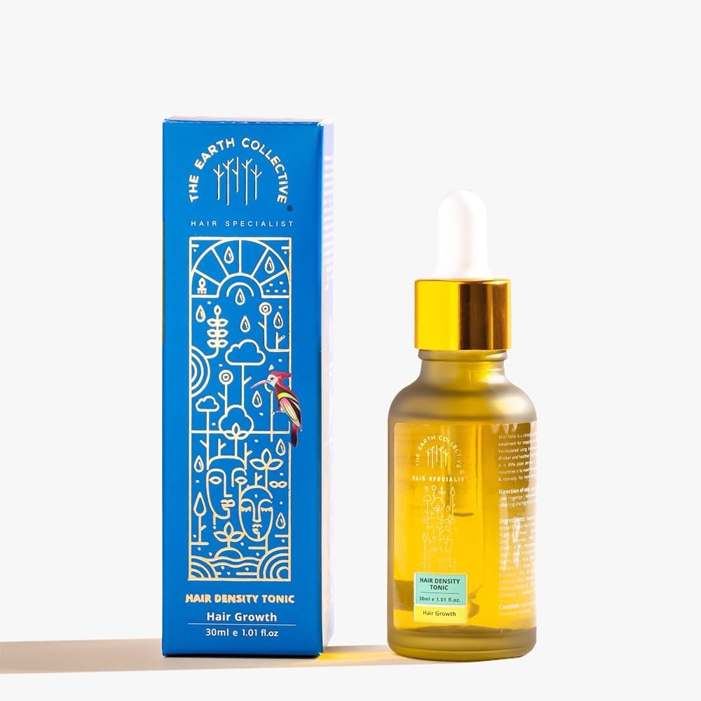 THE EARTH COLLECTIVE Hair Density Tonic, Reduce Hair Fall and Promote Hair Growth, For Men And Women, 89% Plant Derived (30 ML)-image-7