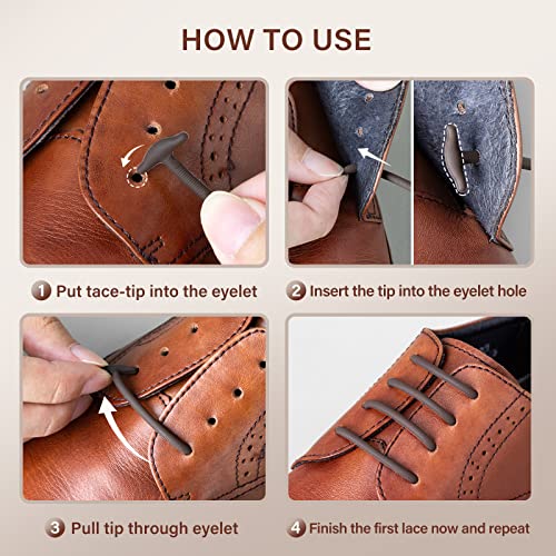 Inmaker No Tie Dress Shoe Laces For Men, Waxed Thin Oxford Round Shoelaces #TOP5