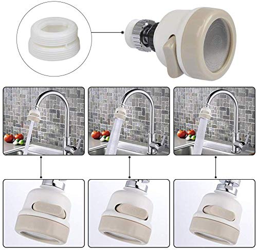 Surat Dream ABS Plastic, Silicone and Stainless Steel Water-Saving Faucet Sprayer for Taps Kitchen Sink and Bathroom (White, H X W: 8.5x5.5cm) 1