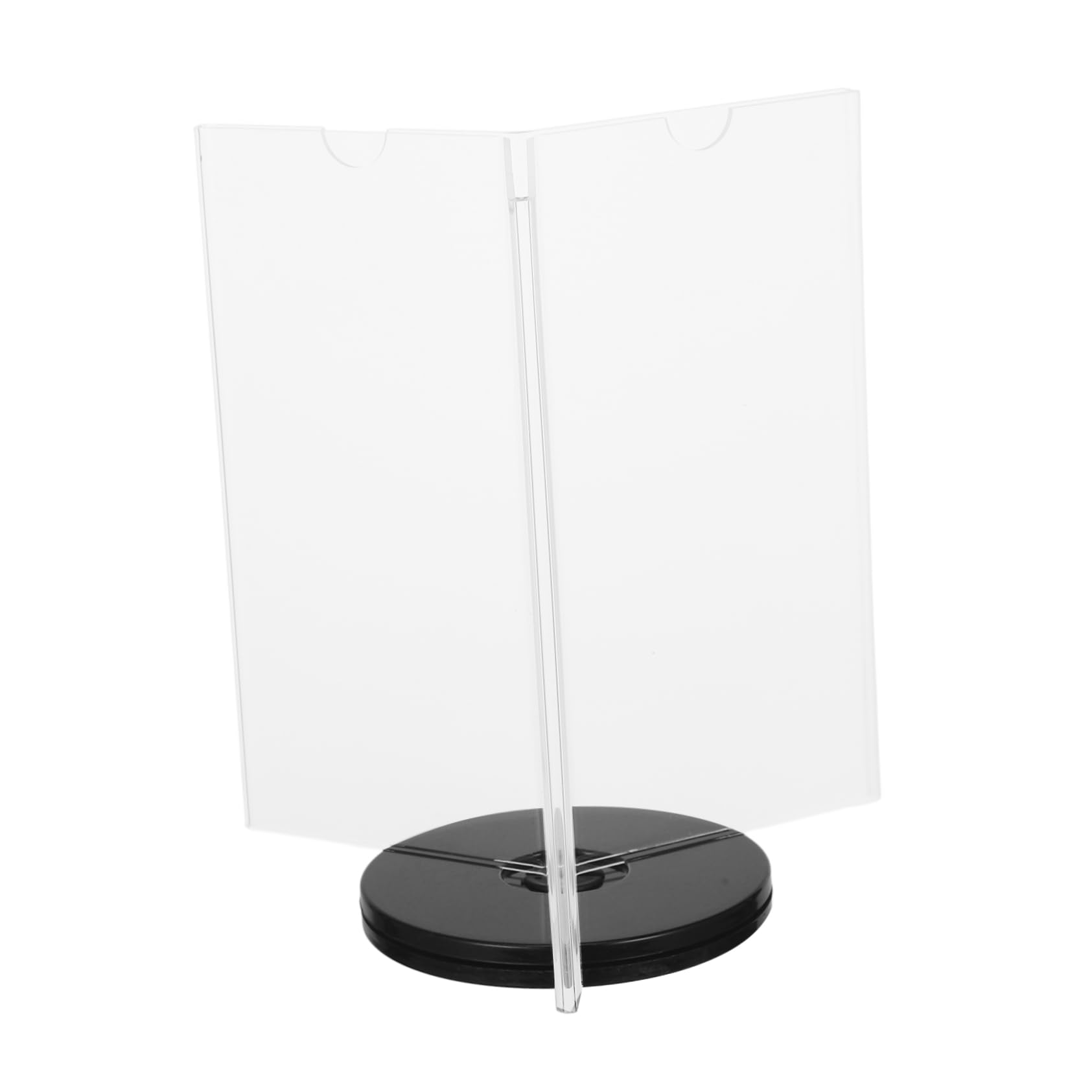 STOBOK 3piezas Soporte De Menú Acrílico Multi- Para Exhibición De Menús Carteles De Mesa Con Base Restaurantes