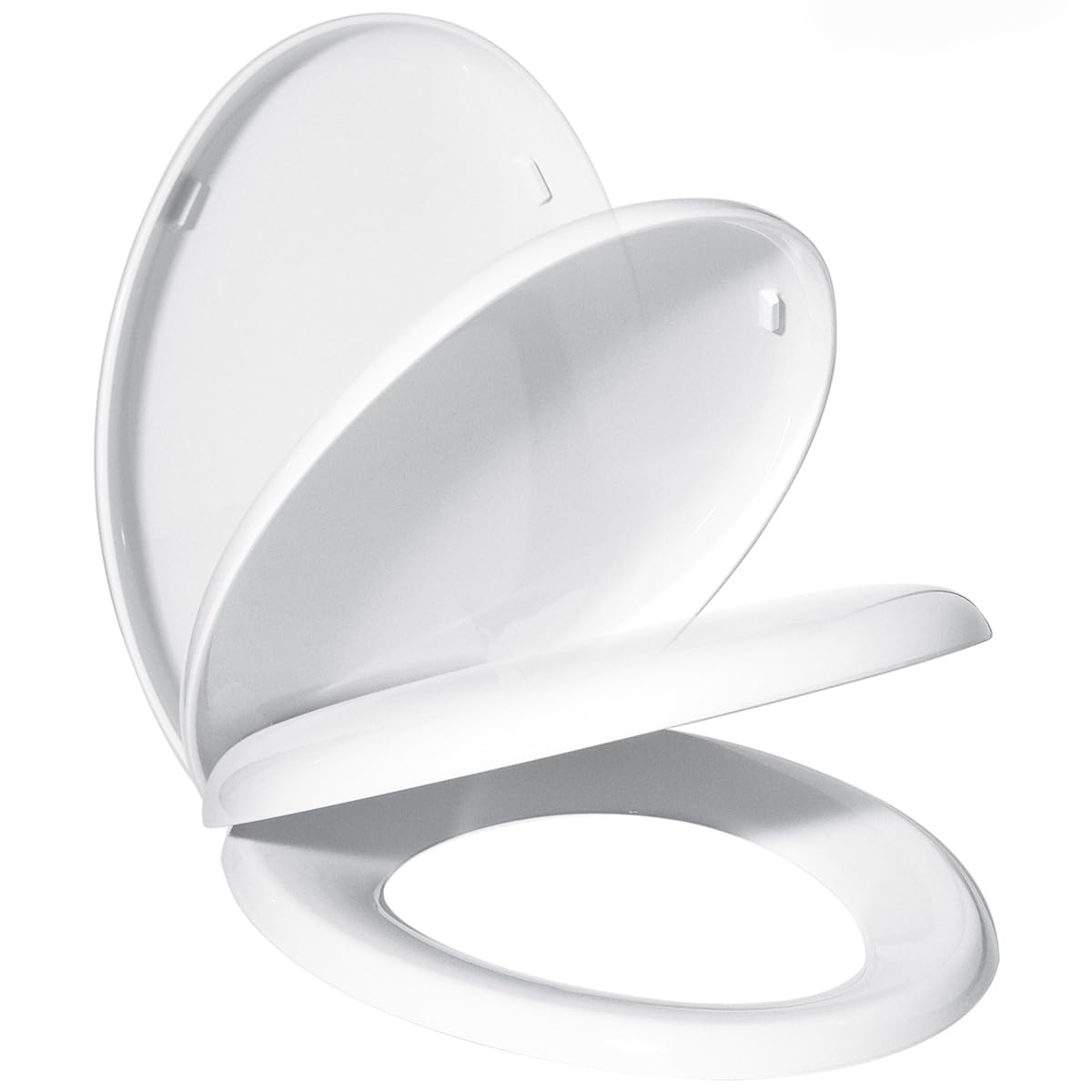 Gelco Design 702488 Toilet Seat Cover with Hidden Slow Close Mechanism White