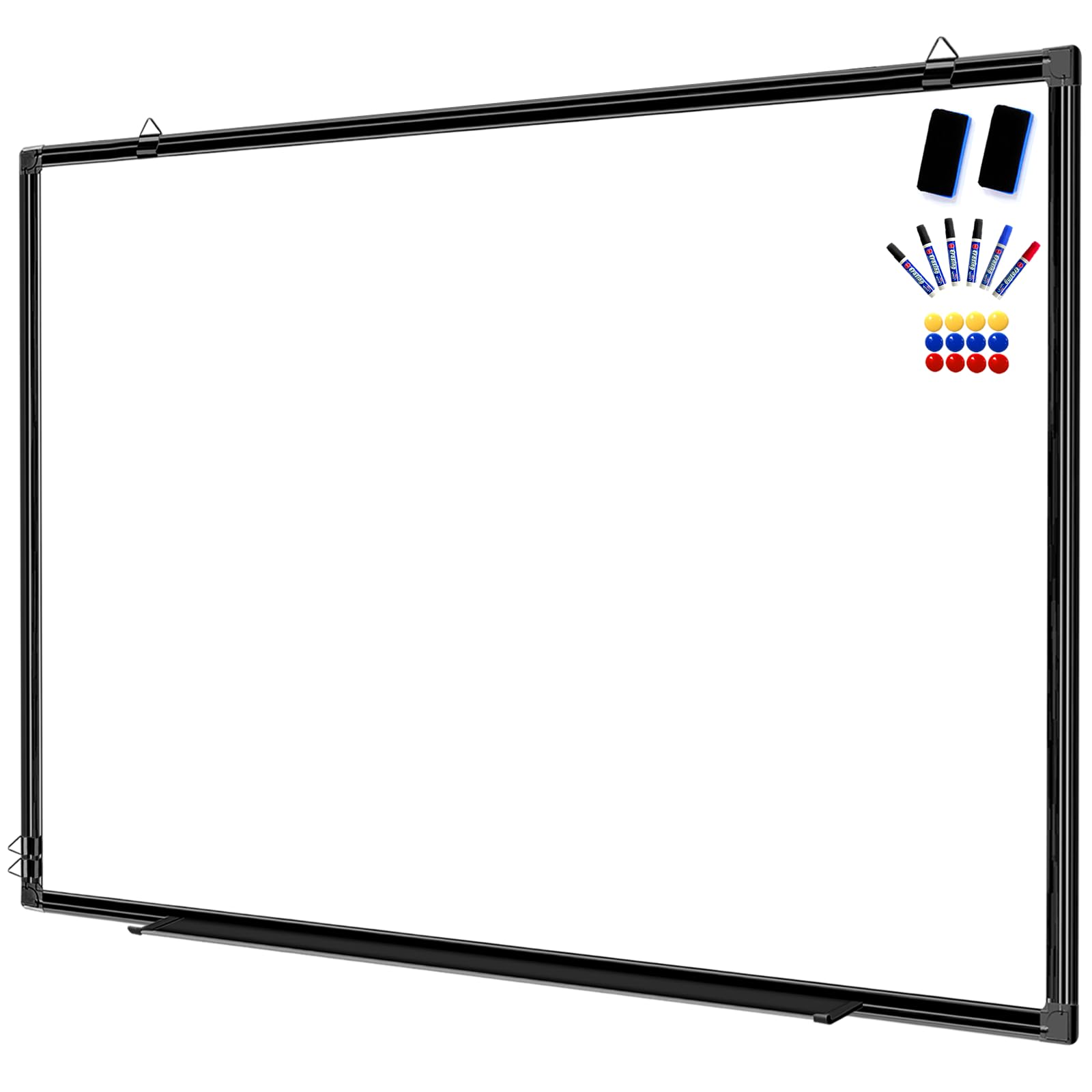 Photo 1 of H-Qprobd 60"x48" White Board for Wall Large Magnetic Dry Erase Board with Black Aluminum Frame, Presentation Whiteboard Suitable for Home, Office, Classroom & Kitchen