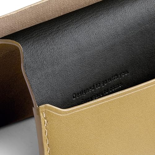 Image of Bellroy Under Cover (slimline leather card wallet /holder with card storage, quick access slot, plus space for folded bills) - Mustard