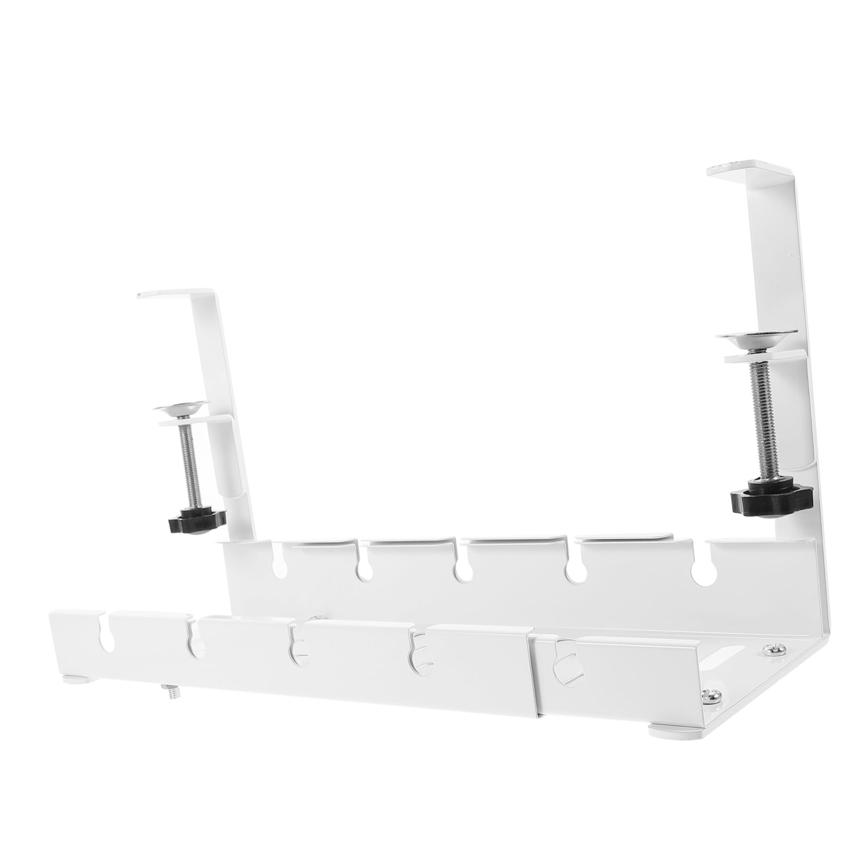 DOITOOL Organizador de Cables Debajo del Escritorio, Bandeja de Acero al Carbono Blanco, Ligera y Resistente, para Oficina y Almacenamiento de Cables