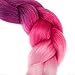 Ombre Braiding Hair 24 Inch Colorful Braiding Hair 5pcs Jumbo Braiding Kenakalon Braids Hair Synthetic Fiber Rainbow Braiding Hair