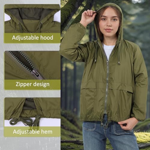 Chaqueta impermeable de mujer transpirable ideal para senderismo y paseos bajo la lluvia 5