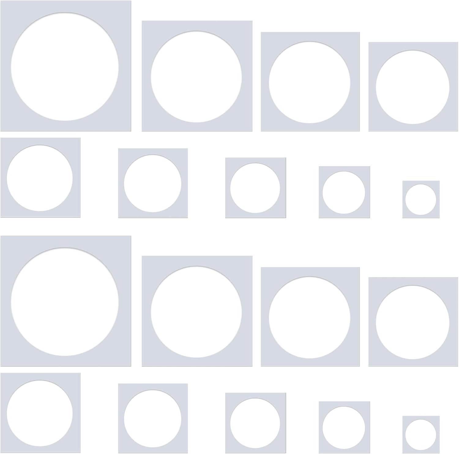 18 Pcs 9 Sizes Large Circle Stencils for Painting Plastic