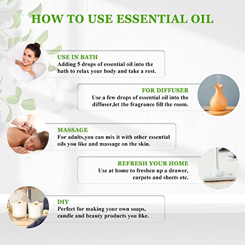 Euqee Neroli Essential Oil 118Ml/4Oz Pure Neroli Oil Premium Grade Essential Oil For Diffuser, Cleaning, Skin Care With Glass Dropper #TOP5