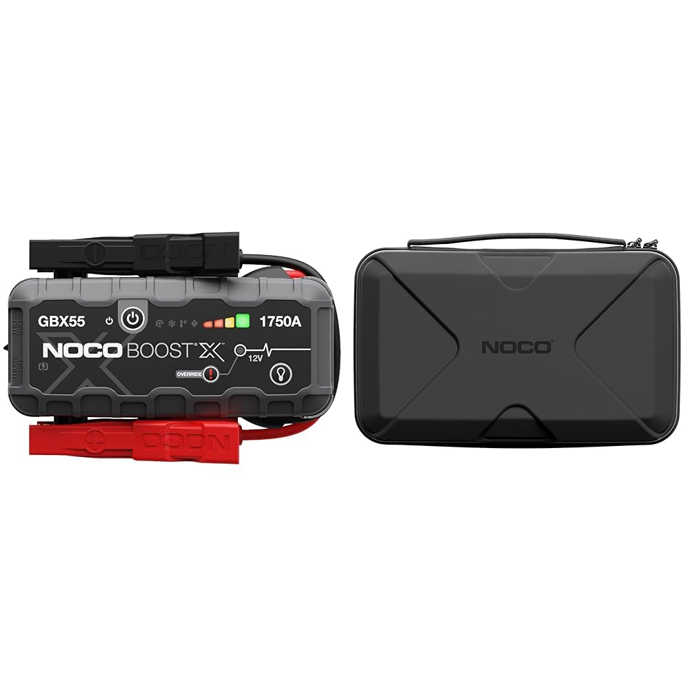 NOCO Boost X GBX55 1750A 12V UltraSafe Starthilfe Powerbank, Auto Batterie Booster & GC040 Universelle Eva-Schutzhülle für GENIUS1, GENIUS2, GENIUS5 und GENIUS10 Smart-Batterieladegeräte.