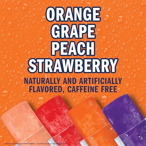 Image of Sunkist Freezer Pops Variety Pack, Fruit Flavored Ice Pops, 40 Count