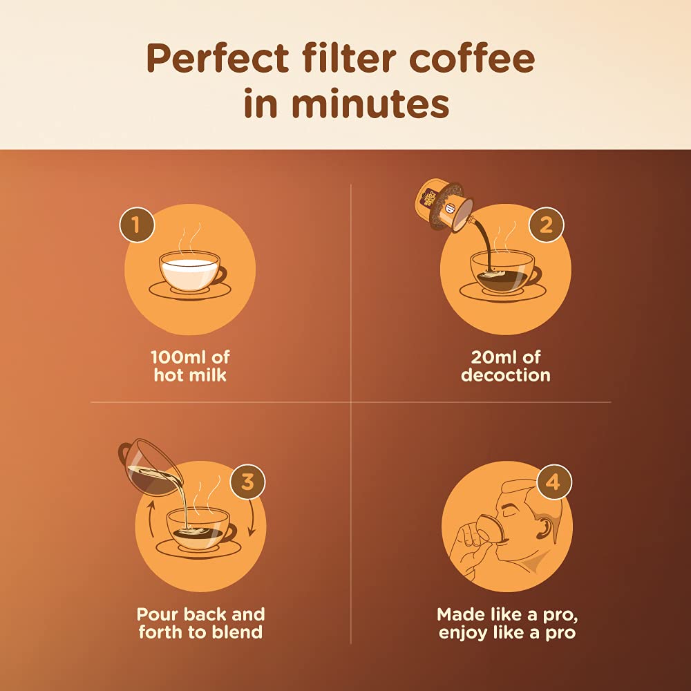 iD 100 Authentic Instant Filter Coffee Decoction Pack of 20 , 400ml