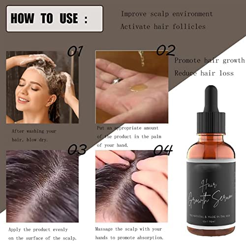 Miniatura 7 de Suero para el crecimiento del cabello para mujeres negras, suero de belleza para el cabello, suero de crecimiento del cabello para mujeres negras (3