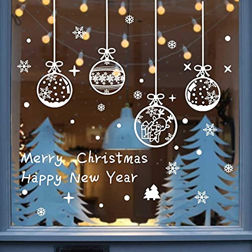 Vetrofanie Fiocchi di Neve per Natale Vetrofanie Natalizie per Finestre Decorazione Vetrina Adesivi per Finestre Negozi Elettrostatici in PVC Riutilizzabili Vetrata Decorazione Invernale
