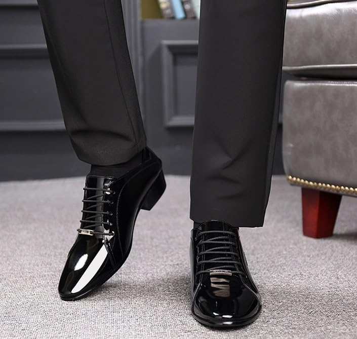 Men's Classic Lace-up Dress Shoes Genuine Leather Low Loafers Shoes Men Casual Business Slip-On Formal Oxfords3