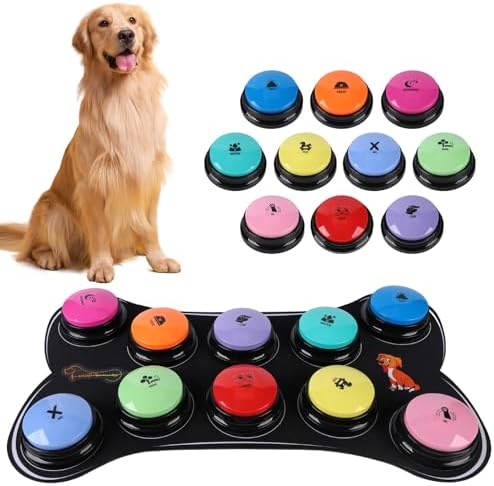 Dog Buttons for Communication 10 Dog Talking Buttons Starter Set ...