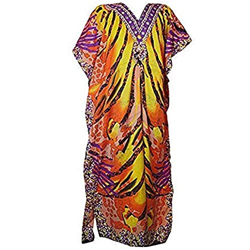 Robe kimono d'été en viscose au tombé fluide : la robe de nuit au col en V par Ukal