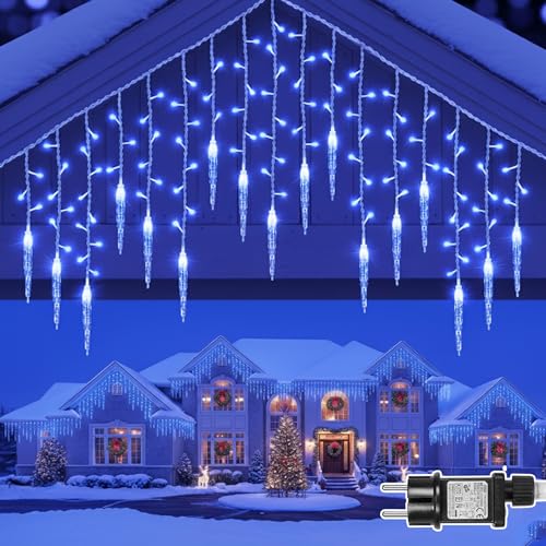 PLODAXE Eiszapfen Lichterkette Außen, 3.5m 96 LED...