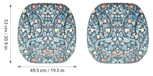 Image of Vintage Floral Car Seat Cushions 2 Pack Front Seat Protector, Breathable Non Slip Car Seat Covers for Car Truck SUV, Washable Wear Resistant Auto Seat Pads, 20.9INx19.5IN Universal Fit Car