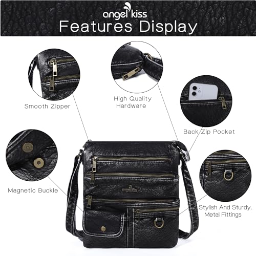 Image of Angel Kiss Small Shoulder Bag for Women Crossbody Purses and Handbags Multi Pockets Hobo Bags