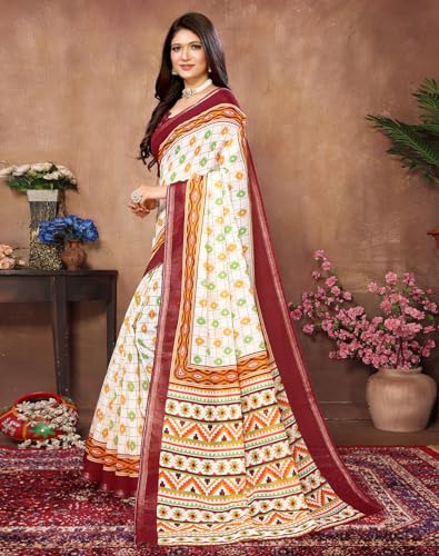 Image of Yashika Linen Blend Womens Saree