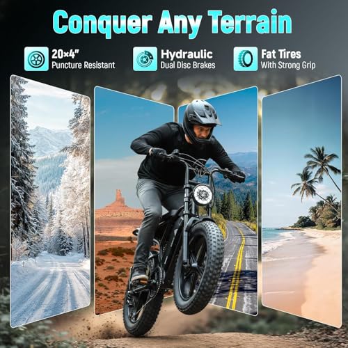 Image of TST Electric Bike for Adults, 1500W Peak Motor, 28 MPH, 20 inch x 4.0 inch Fat Tire E-Bike, 48V 15Ah /25Ah Removable Battery, Dual Hydraulic Disc Brakes, Dual Suspension, LCD & APP, UL 2849 Certification