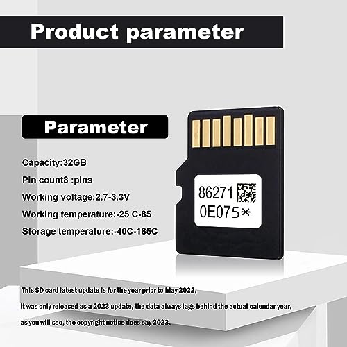 Mapas de 2023 atualizados 86271 0E075 GPS cartão SD EUA e Canadá Mapas cartão micro SD para atualiza