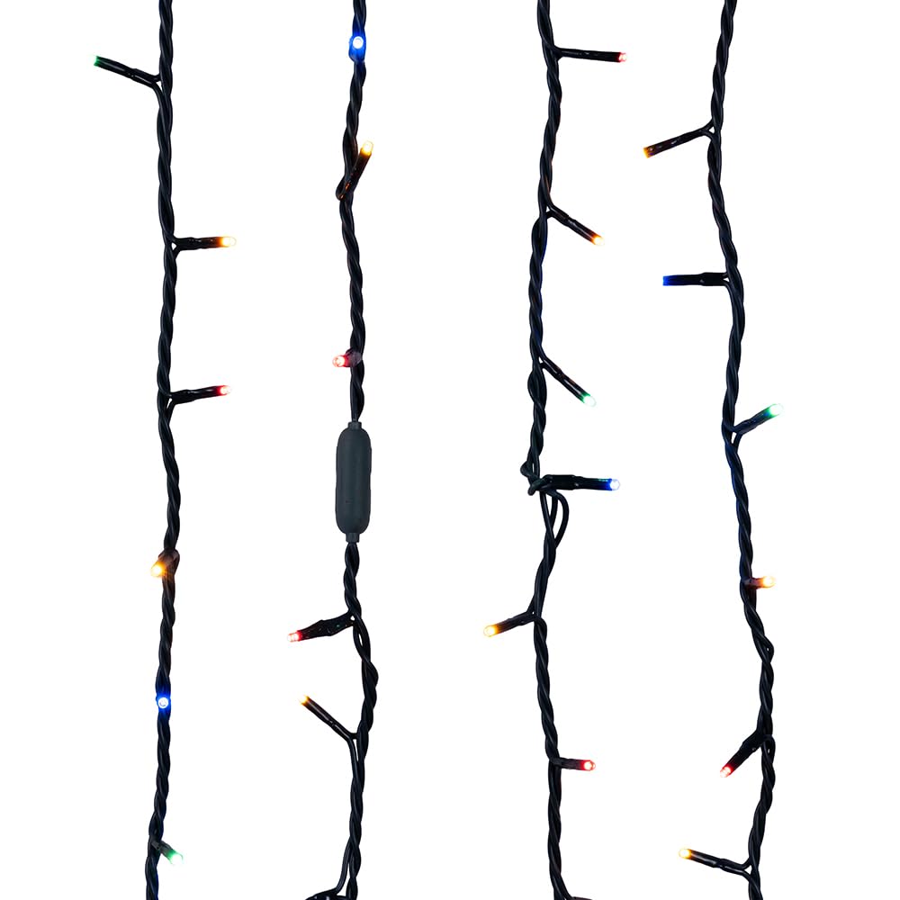 Kurt Adler UL 300-Licht, 3 mm, mehrfarbig, LED, grüner Draht, Jingle Bright Light Set